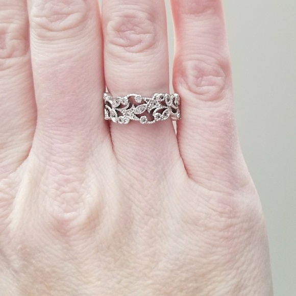 Floral cocktail wedding ring - Picture 6 of 7